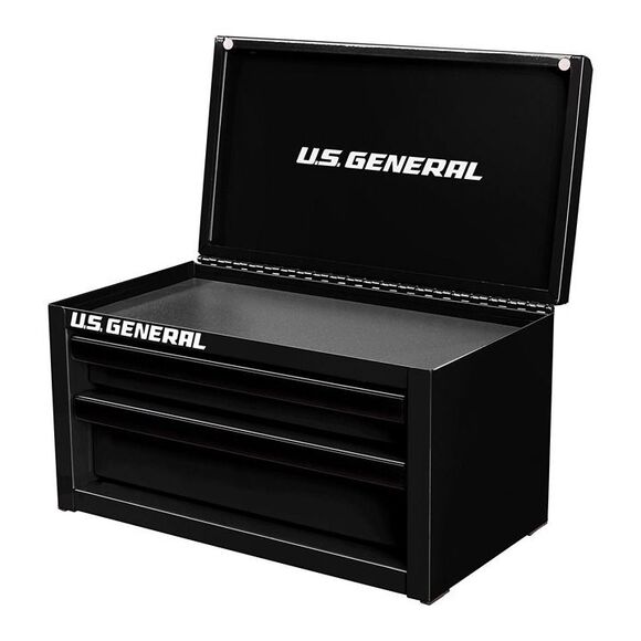 U.S. GENERAL Mini Steel Toolbox, Black - Picture 2 of 4